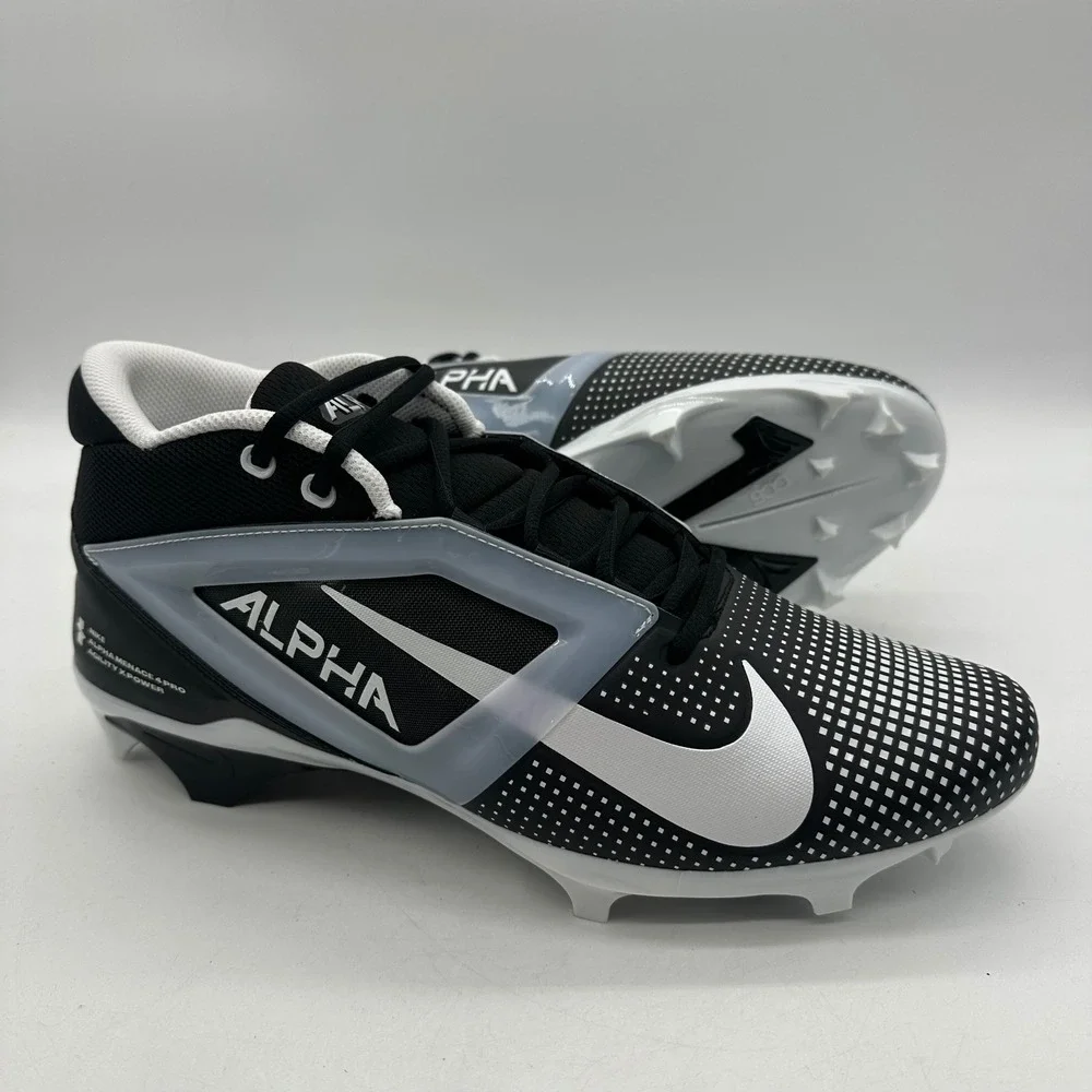 Nike FZ7702-005 Mens‎ Size 13 Alpha Menace Pro 3 Black/White Football Cleats
